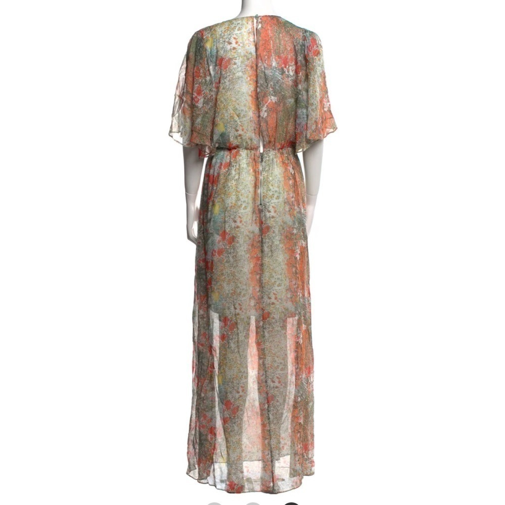 Alice + Olivia Floral Maxi Silk Dress XS Wedding Spring Bridal - Picture 3 of 15